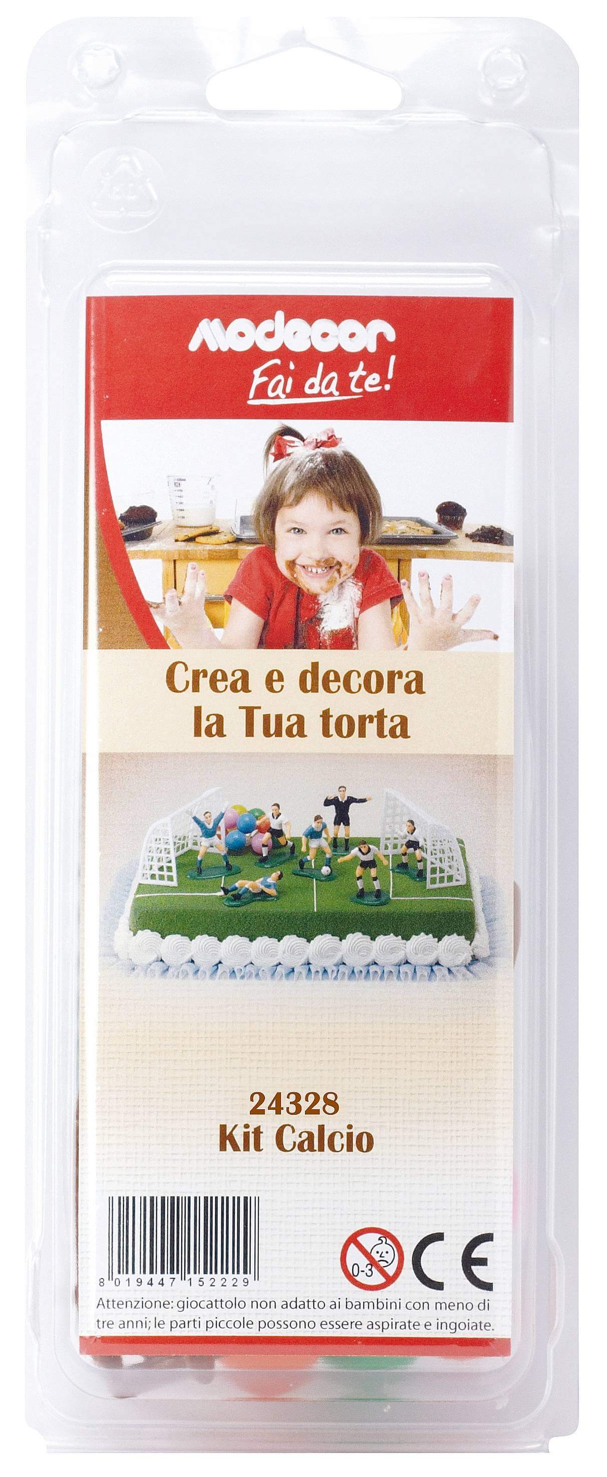 Modecor Kit de fútbol con copa para decoración de tartas.