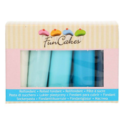 Pack de 5 PÃ¢tes Ã  sucre Palette de BLEU Funcakes
