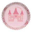 48 caissettes à cupcakes rose Princesse et château