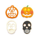 Set of 2 Halloween cutters Pumpkin and skull