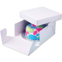 Box with thick square base for presentation 25 cm