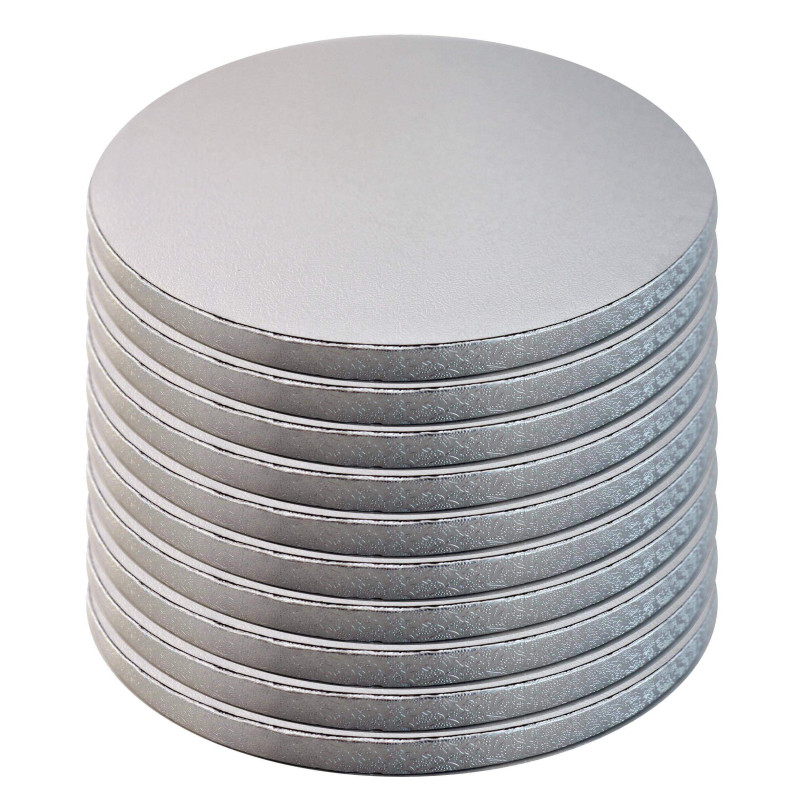 Lot De 10 Plateaux à Gâteau Ronds LDXDRU - 25 Cm, Réutilisables, Pour Pâtissiers Débutants Ou Pros - 3