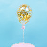 Topper ballon confettis or