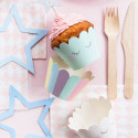 6 Unicorn Cupcakes Outlines - 3 designs