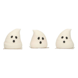 3 Décorations en sucre Fantôme Halloween