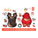 Set of 2 Santa Claus and Reindeer cutters