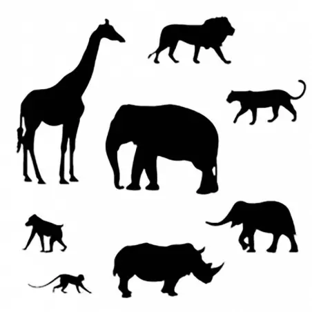 Set de cortadores Animales Safari Silhouette Safari