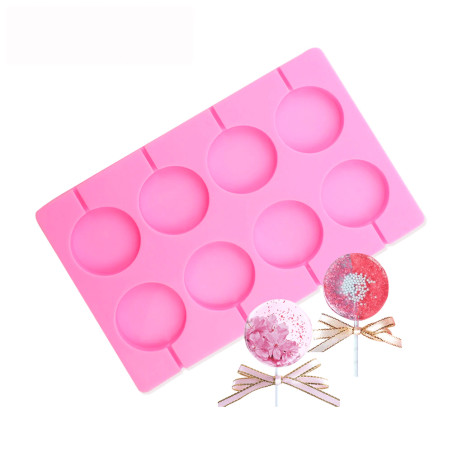 5cm round silicone lollipop mold -Set of Planète Gateau - Main Image