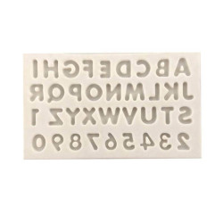 Moule en silicone alphabet et chiffres