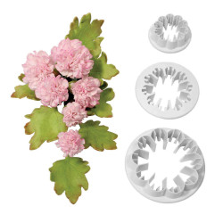 Set of 3 Carnation Flower cut-outs PME