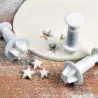Set of 3 mini star shaped cookie cutters