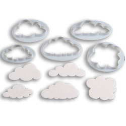 Lot de 5 emporte-pièces nuage