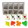 Molde de póquer de silicona y cartas de juego