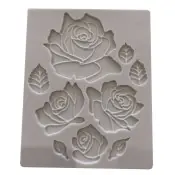 Moule en silicone - Roses et Feuilles - O'SugarArt