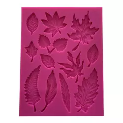 Silicone mould 12 tree leaves