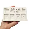 Silicone poker mould and playing cards