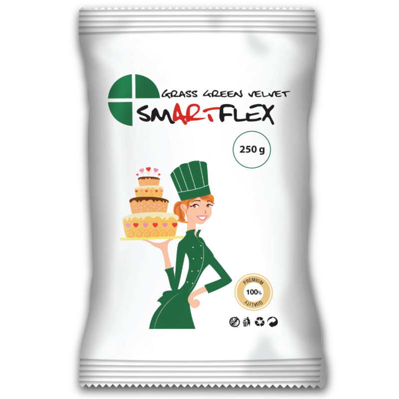Pâte à sucre SMARTFLEX vert gazon 250 g