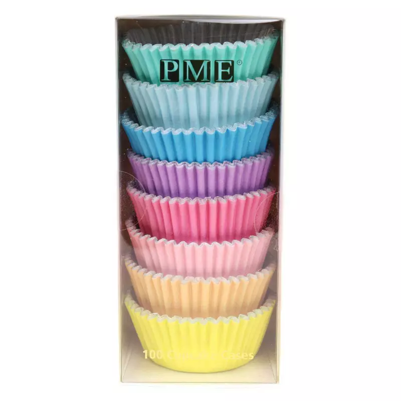 100 Caissettes à cupcakes pastel PME