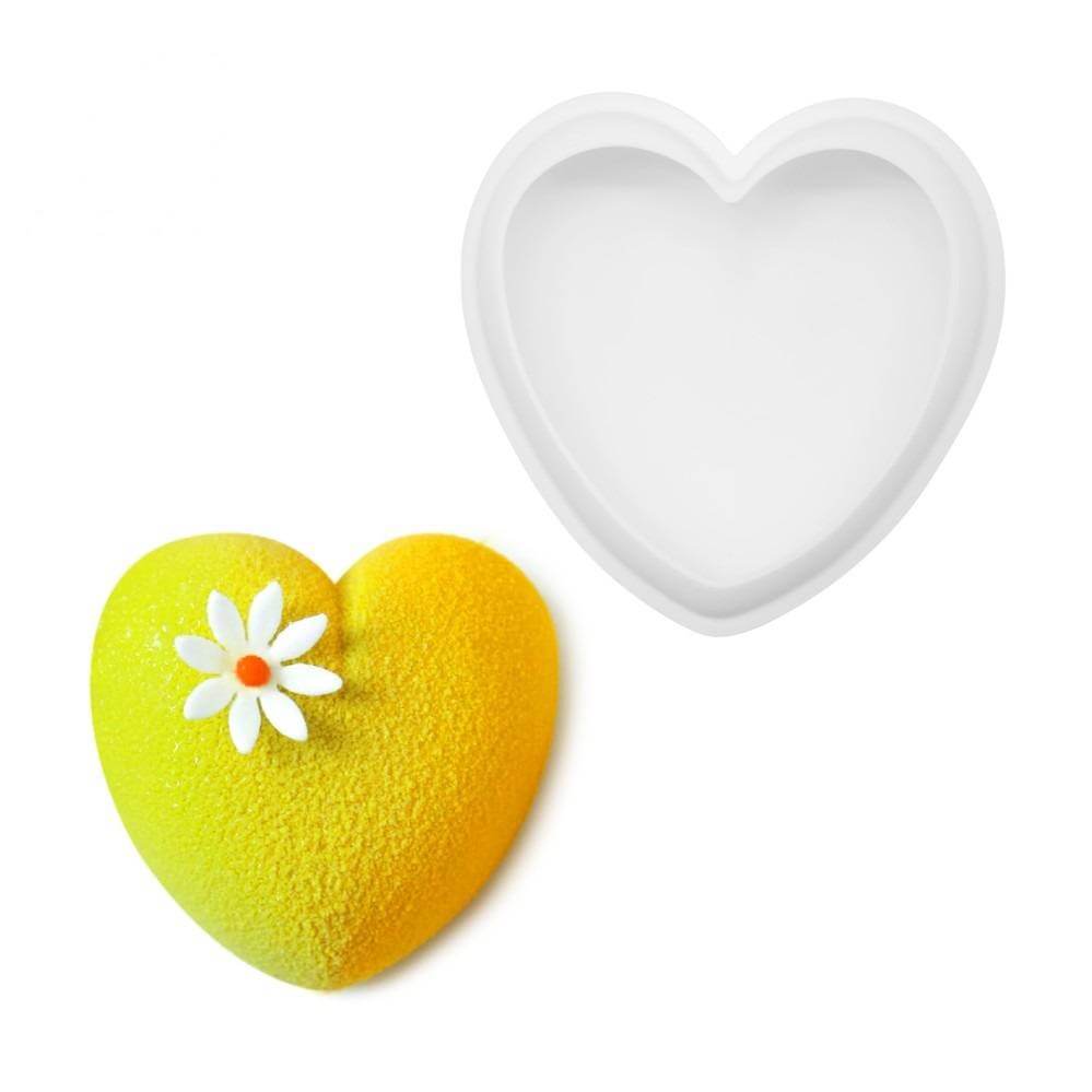 Moule A Gateau Coeur 3d En Silicone 19cm Planete Gateau