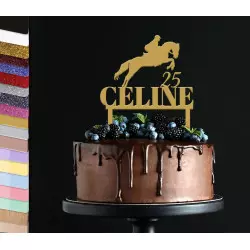 Topper gâteau personnalisé Equitation
