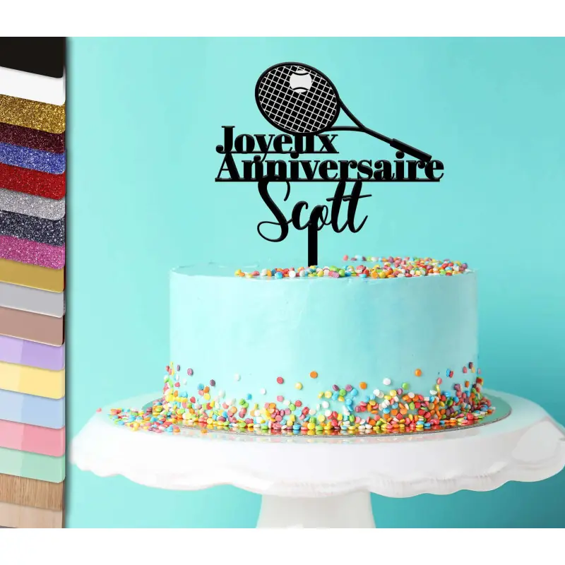 Décoration Gâteau Tennis - 11 Pièces - Cake Topper Sport - Pour Anniversaire Enfant Fille Ou Garçon