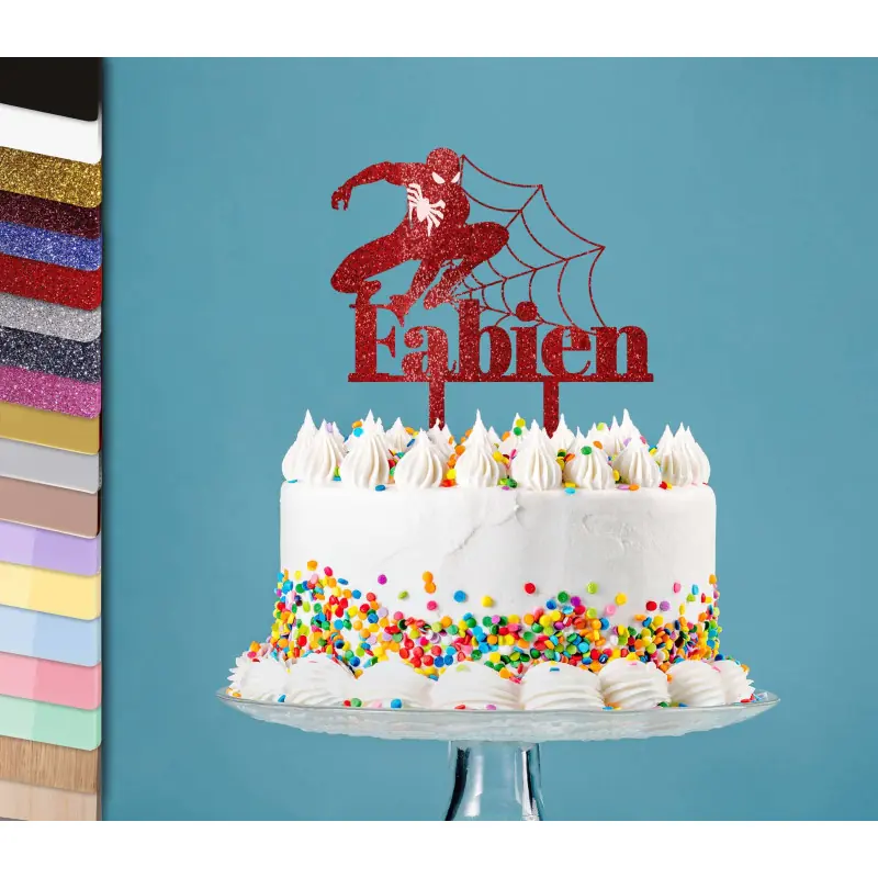 Déco Gateau Anniversaire Super-Héros Chauve-Souris - Topper Happy Birthday + Cupcakes + Accessoires Thème Batman Enfant
