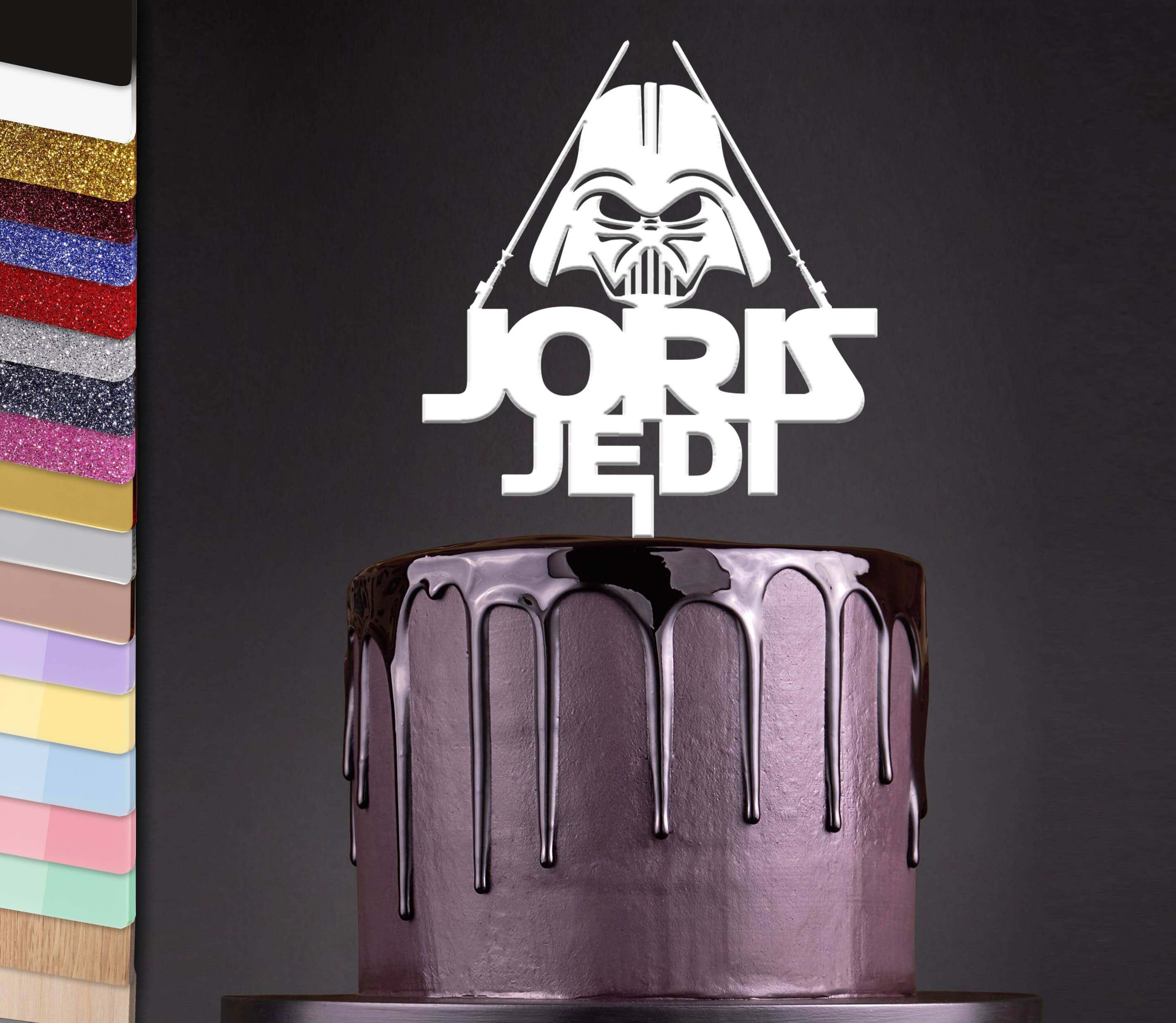 Topper Pastel Personalizado Star Wars Y Vader Planete Gateau