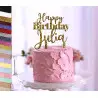 Topper gâteau personnalisé Birthday 2 styles d'écritures