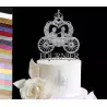 Topper gâteau personnalisé mariage Carrosse princesse
