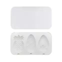Silicone mould 3 popsicles fruity decorations