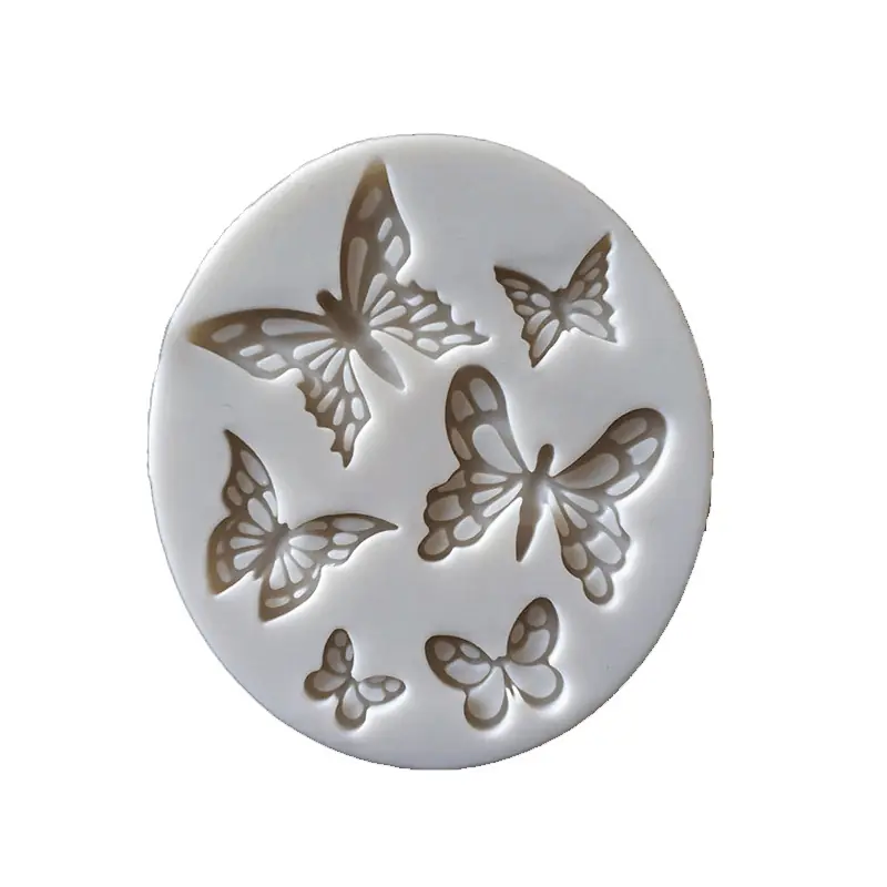 2pcs Moule silicone papillon+rose pour Pâte sucre fondant Déco Gâteau