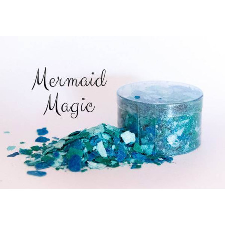 Flocons comestibles bleu mermaid magic