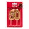 Candle 50 eme anniversary gold