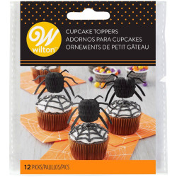 12 décorations à cupcakes araignées Halloween