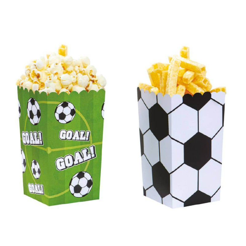 6 pots à popcorn football