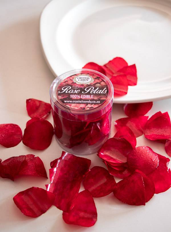 Red edible rose petals Planète Gateau