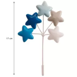Branche de 5 étoiles en plastique bleu