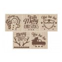 Wooden Christmas stamp with its cutting board