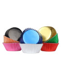 100 Caissettes à cupcakes métalliques couleurs assorties PME