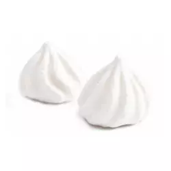 Pot de mini meringues blanches cannelées 40 g