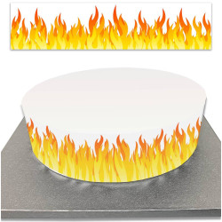 Contour de Gâteau en sucre en décoration flamme