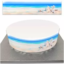 Sugar cake contour with blue sky and cloud