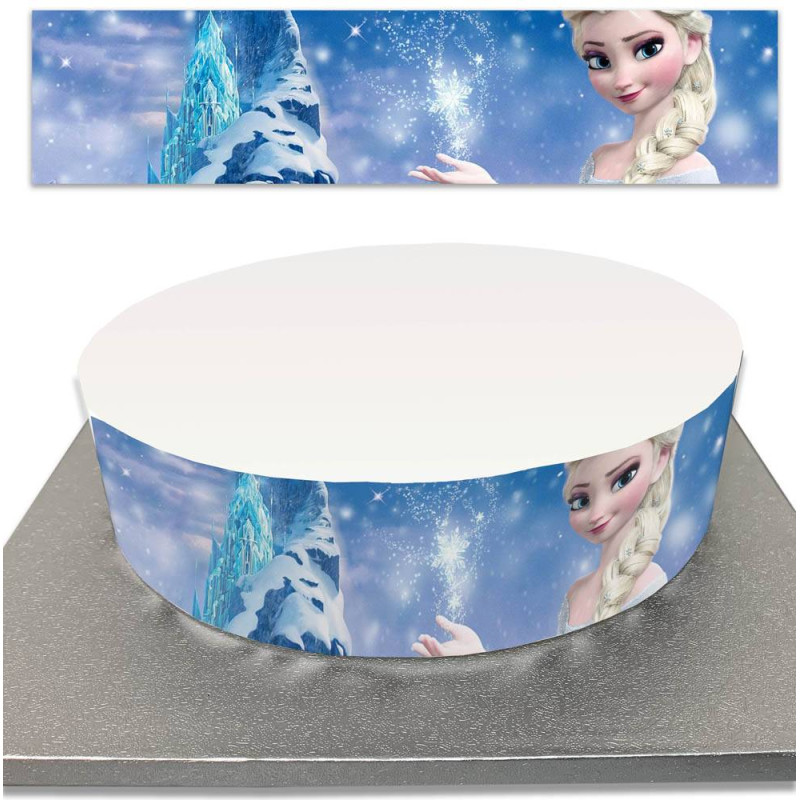 Argent Flocon Strass Gâteau dessus Disney Frozen/ Noël/ Enfants 3 Tailles 