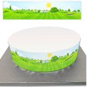 Sugar cake contour for landscape and nature cakes