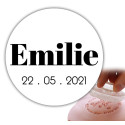 Personalized stamp 6cm - bold writing