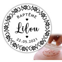 Personalized stamp 6cm - wreath