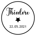 Personalized stamp 6cm - star with border