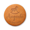 Personalized stamp 6cm - rocking horse
