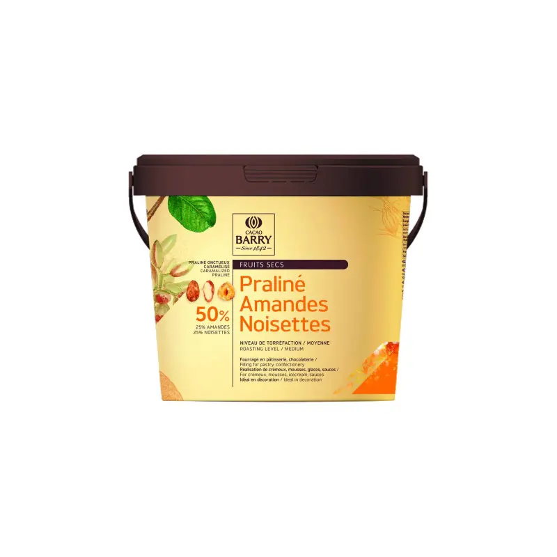 Praliné amandes noisettes 50 % de Barry - 1 kg