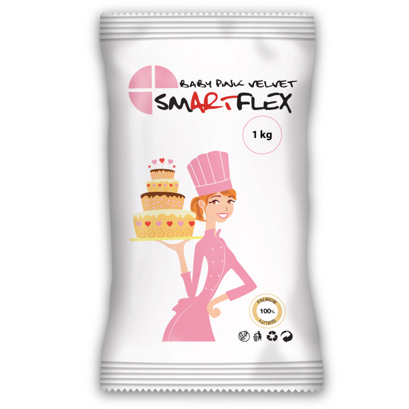 Pâte à sucre Smartflex vanille rose bébé - 1 kg